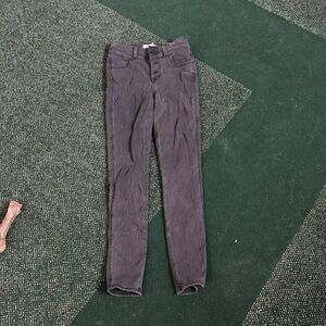 Madewell size 25 tall black jegging high rise waist button fly